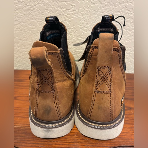 Ariat Wedge Chelsea Tan Rebar Waterproof Boots - Picture 5 of 6